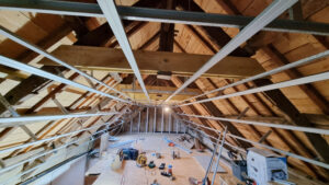 Charpente, implantation et ferraillage